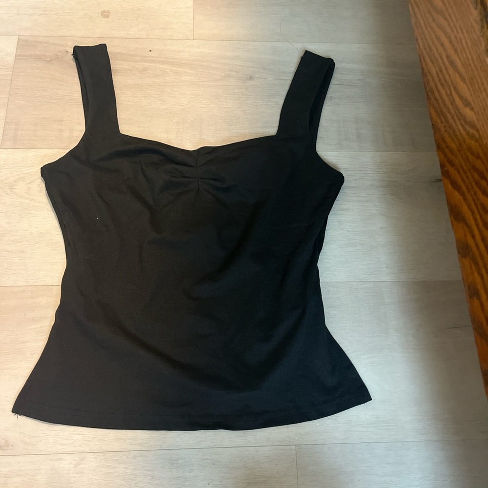 SHEIN Black Fitted Tank Top